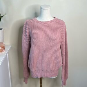GAP cotton knit sweater rose pink sz small